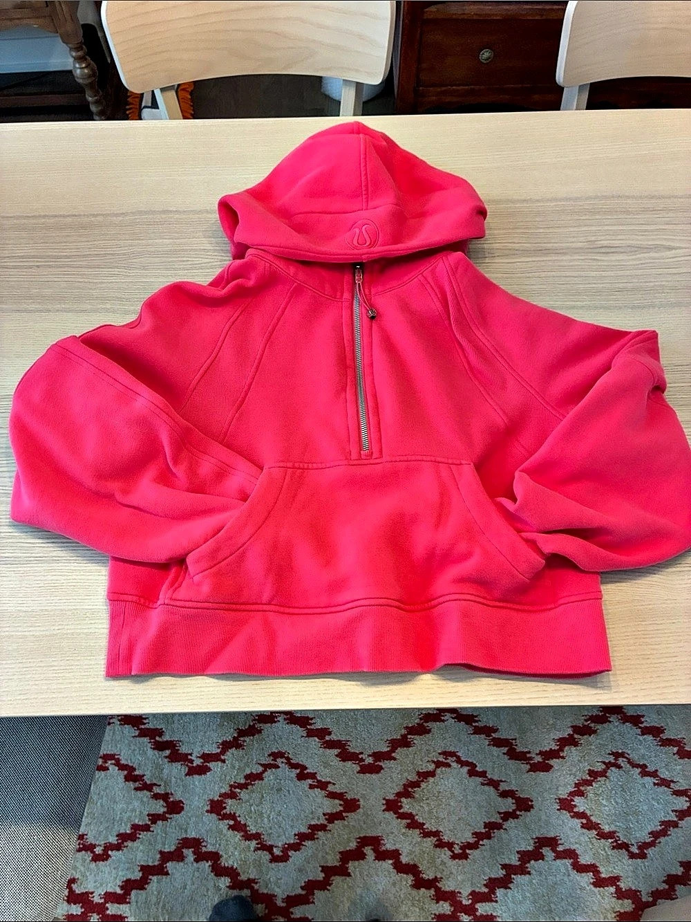 lululemon Scuba Oversized Half-Zip Hoodie Pink XS/S NWT